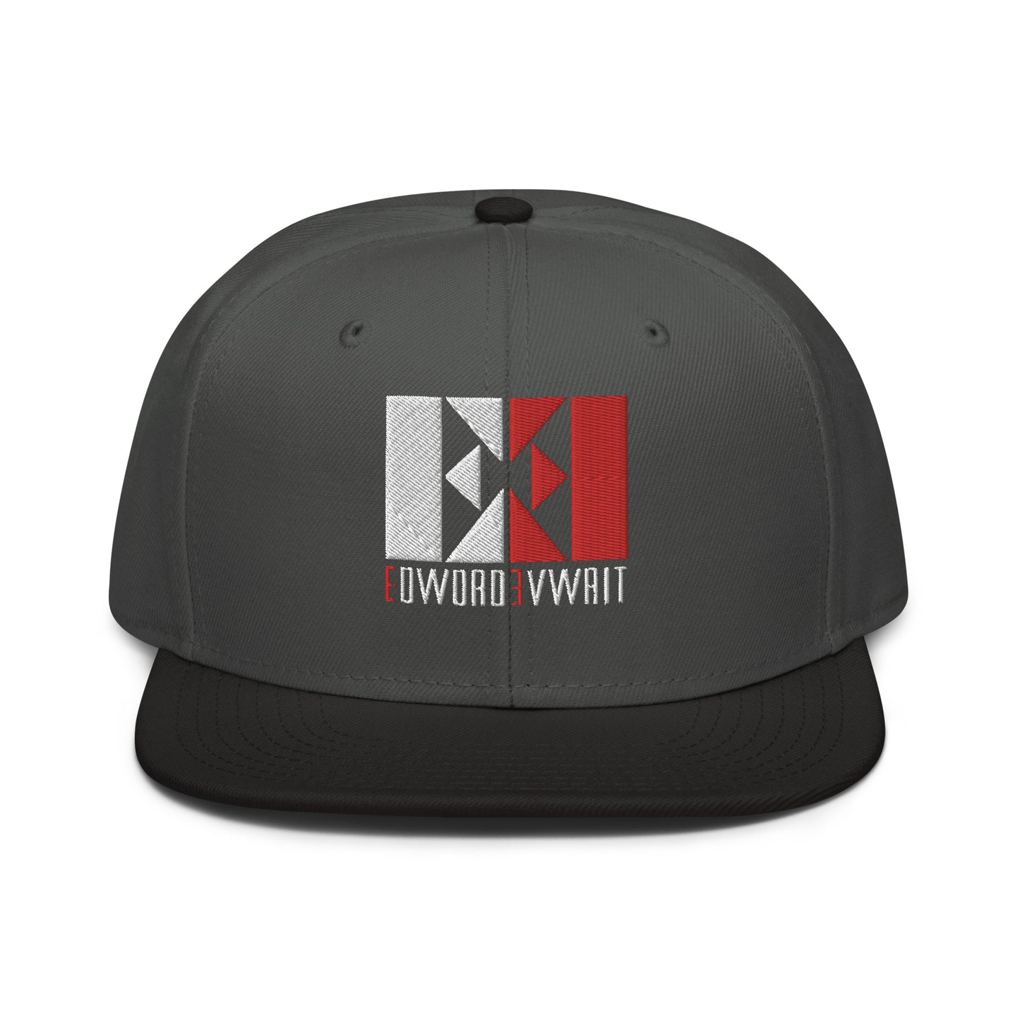 White/Red EE Snapback Hat