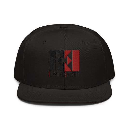 Black/Red EE Snapback Hat