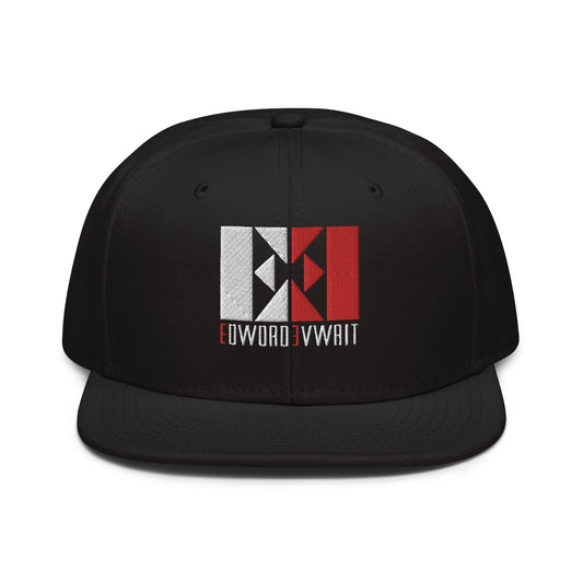 White/Red EE Snapback Hat