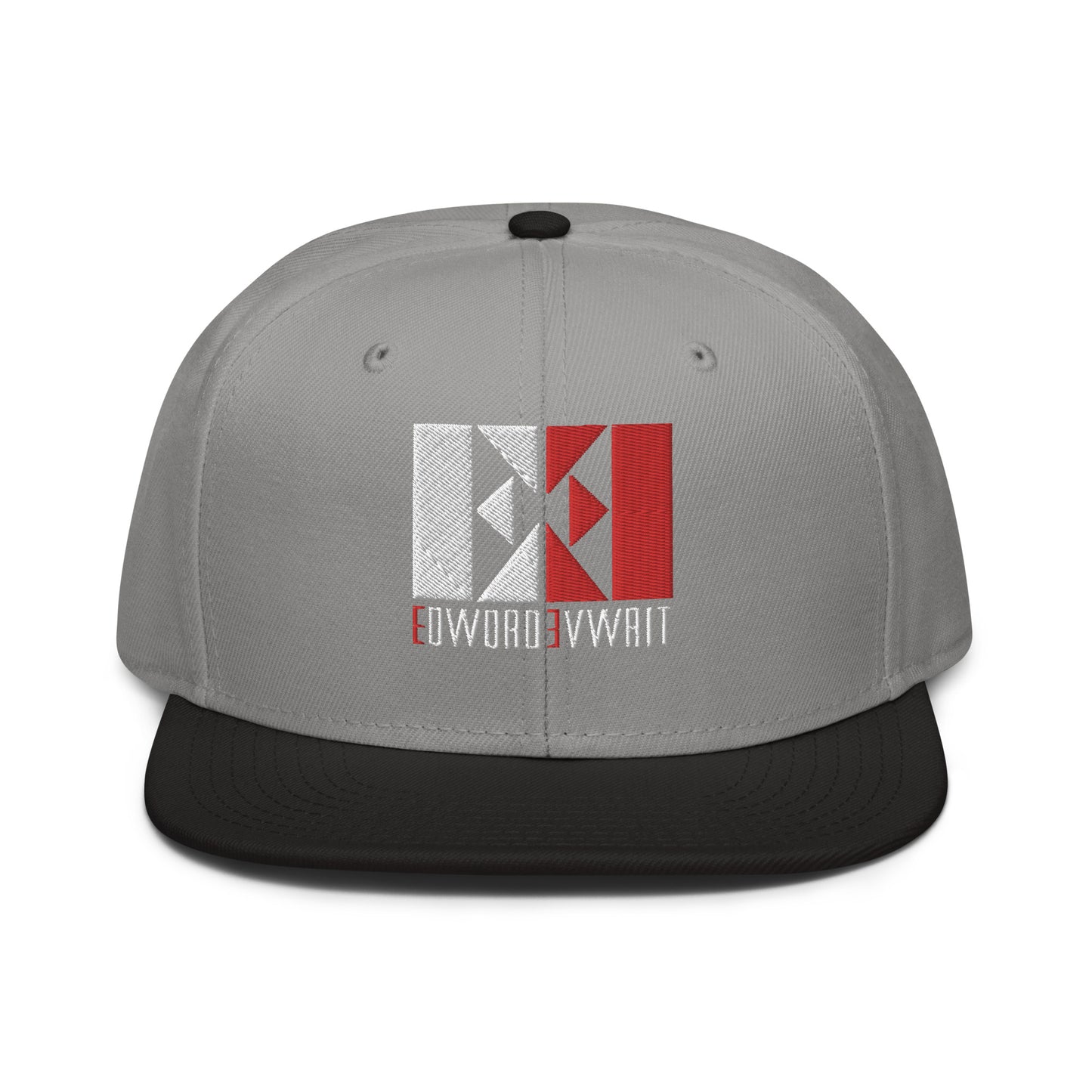 White/Red EE Snapback Hat