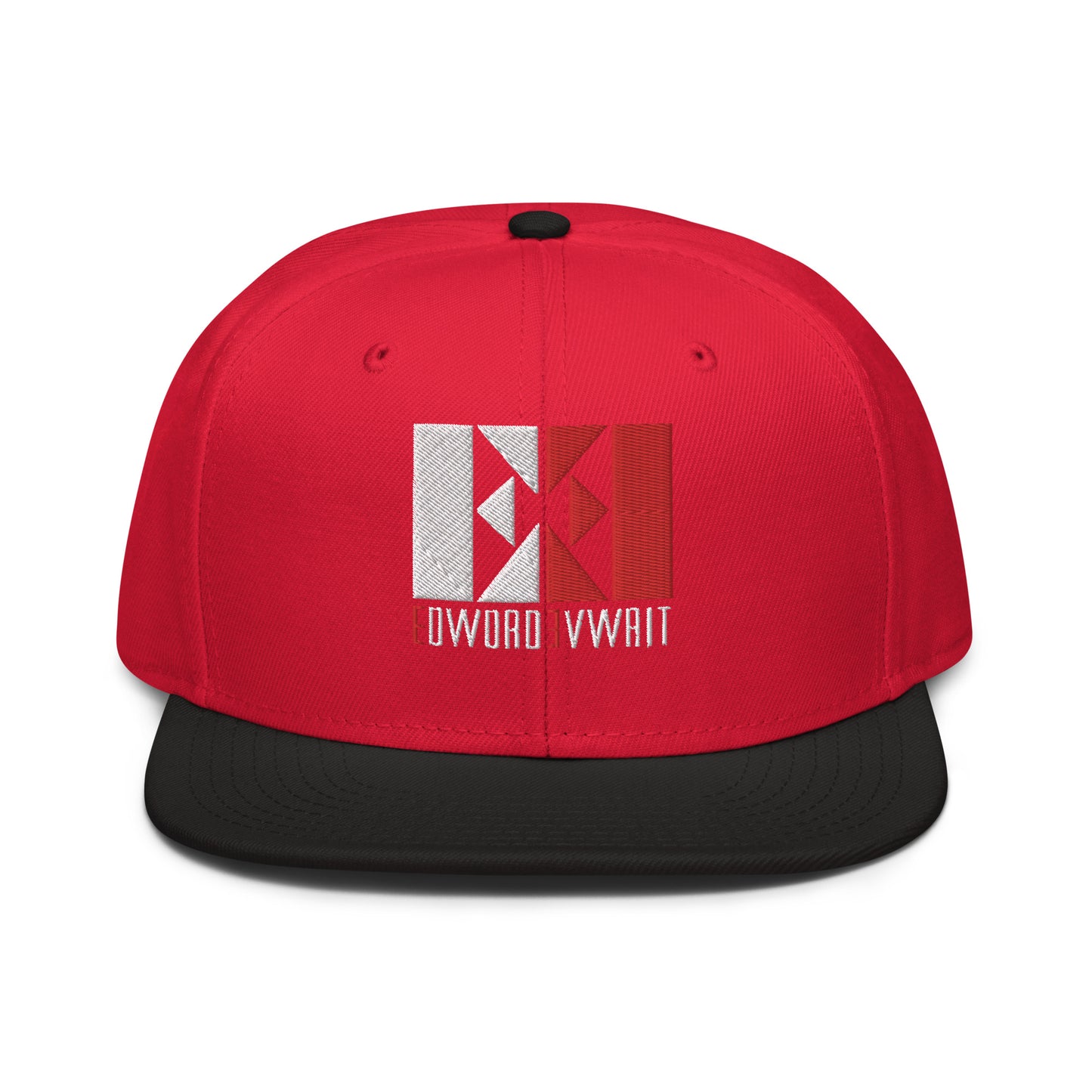 White/Red EE Snapback Hat