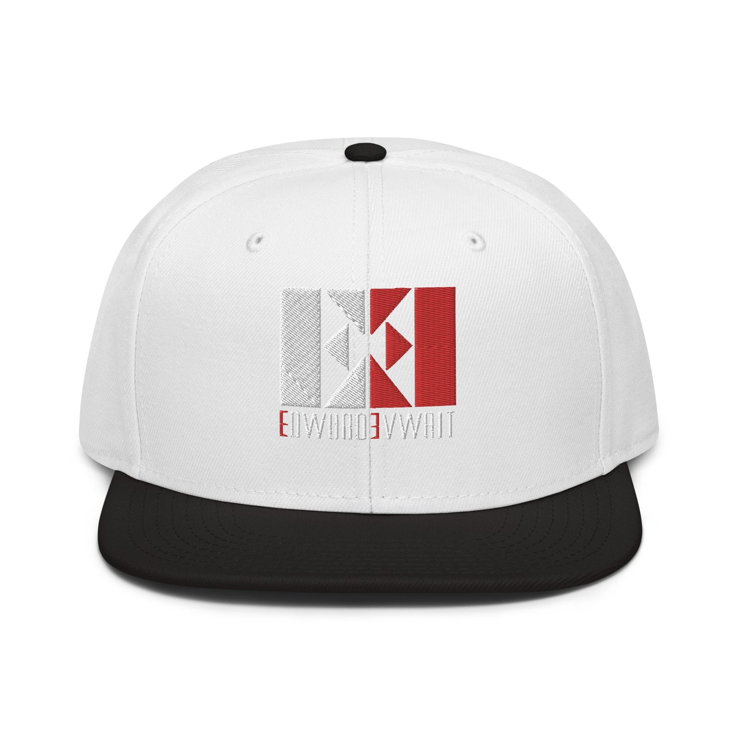 White/Red EE Snapback Hat