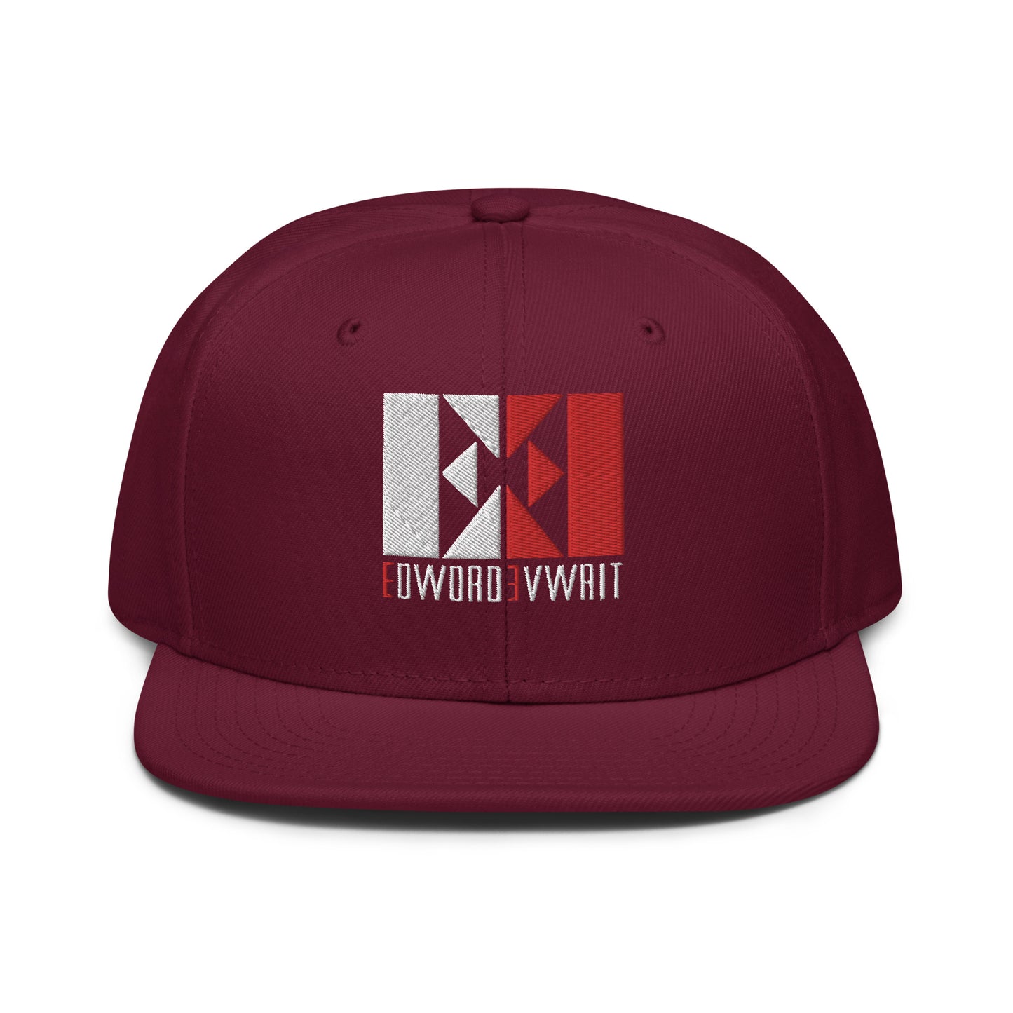 White/Red EE Snapback Hat