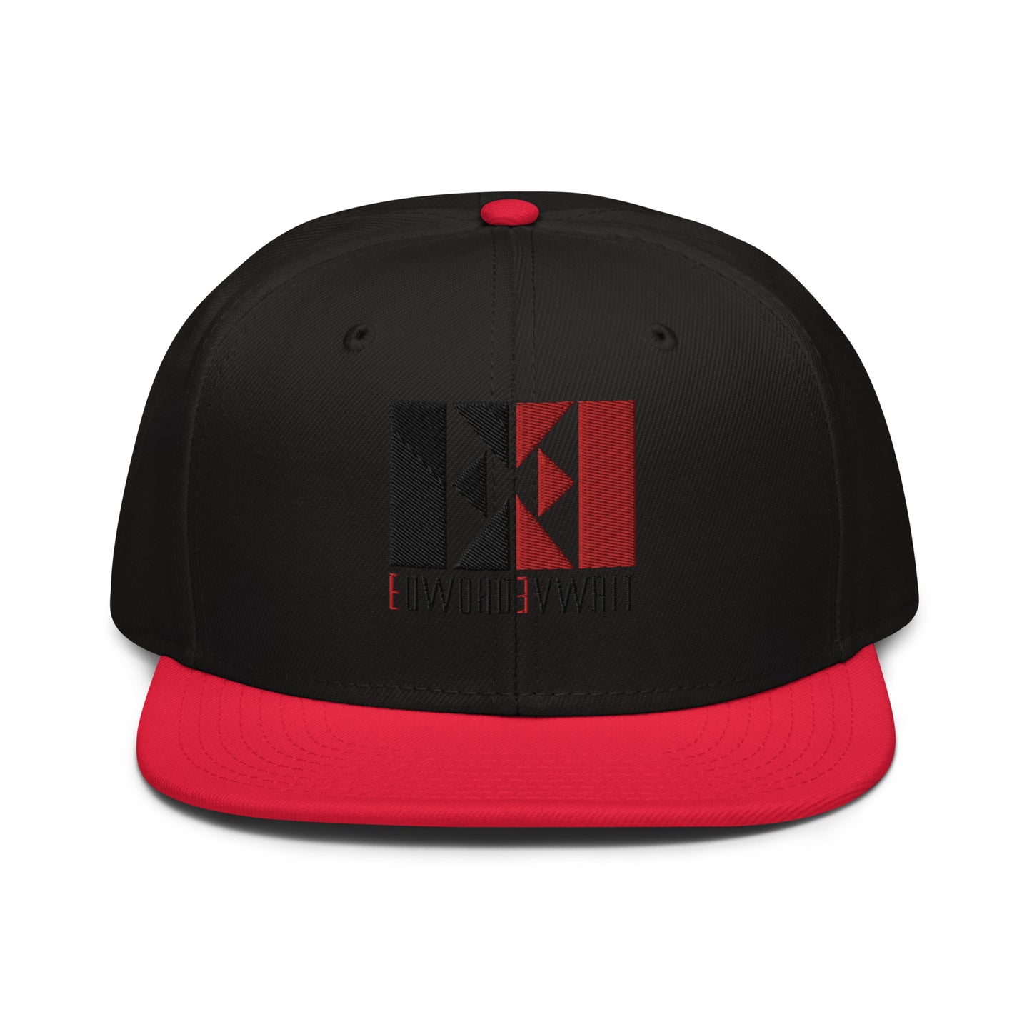 Black/Red EE Snapback Hat