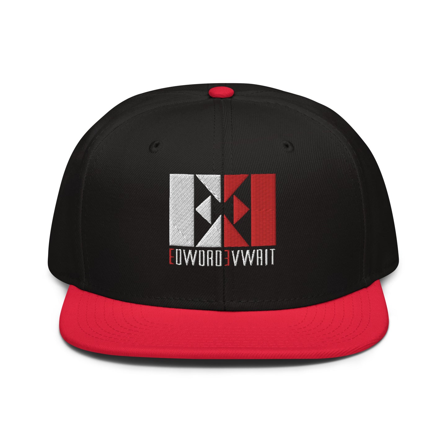 White/Red EE Snapback Hat